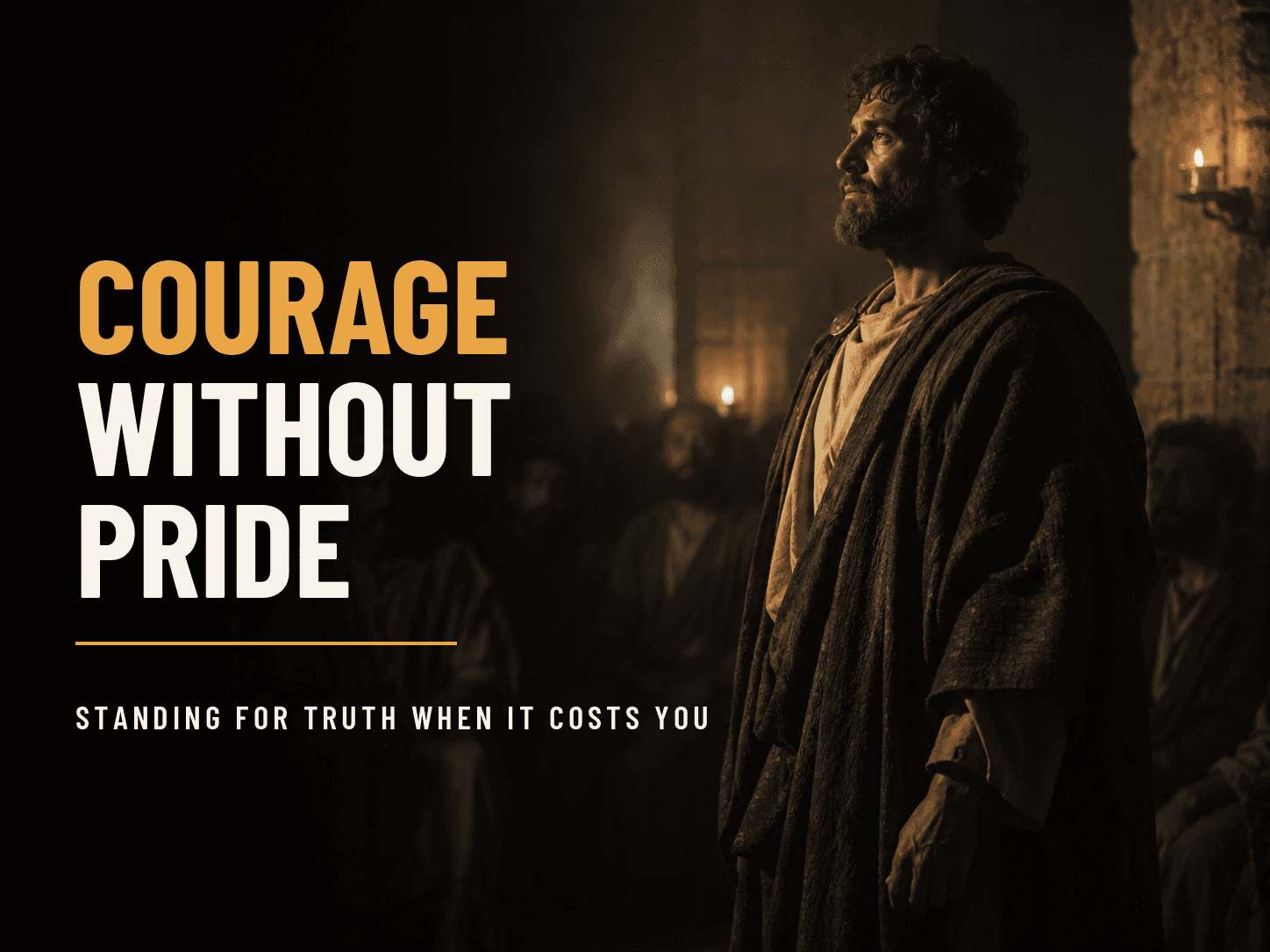 Title card for the post "Courage Without Pride: Standing for Truth When It Costs You" from the Stand Firm Nicaea series.